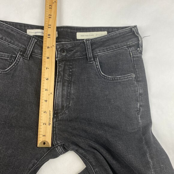 Pilcro Anthropologie High-Rise Flare Jeans Women's Size 27 Black - Picture 10 of 14